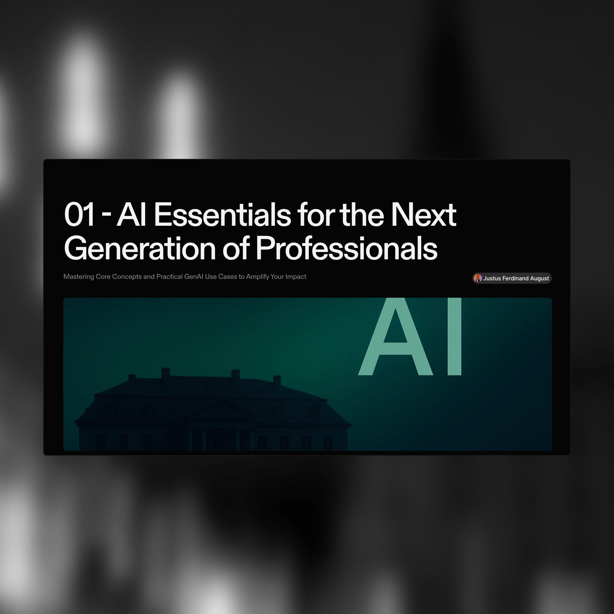 Vorschau-Folien aus dem Workshopdeck „AI Essentials“
